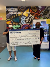 Check donation image at Lorraine's Food Pantry